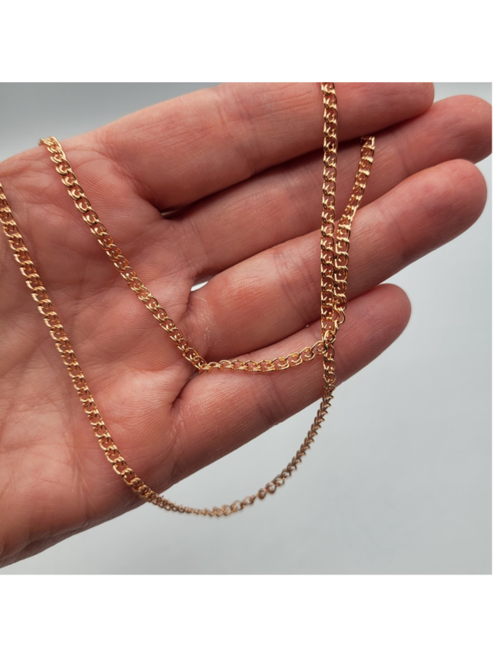 Women's 19" Rose Gold Tone Stainless Steel Curb Link Chain Necklace – 3mm – NWOT